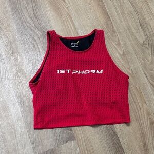 1st Phorm Red Women's Tank Top with built in bra